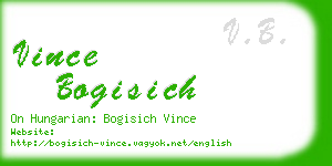 vince bogisich business card